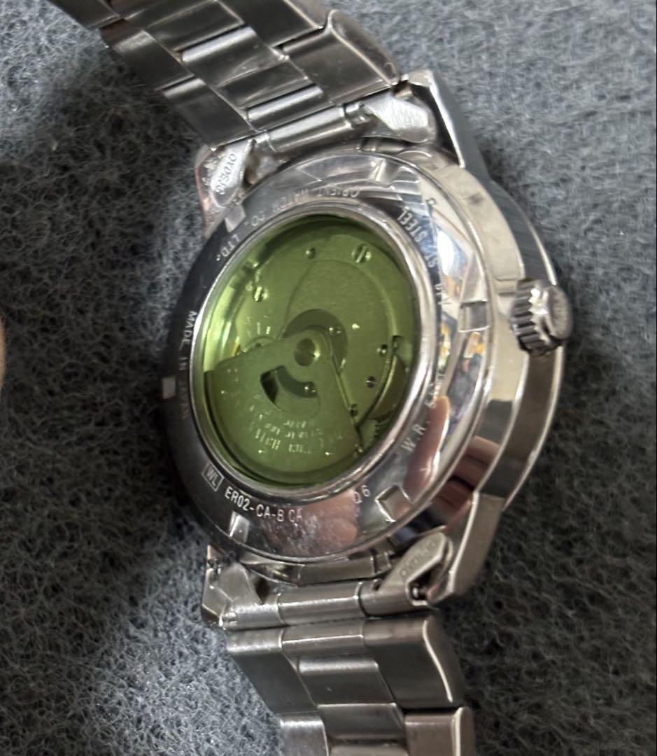 ORIENT ER02-CA-B Reverse Calendar Automatic Men's Watch Box Included Excellent Condition
