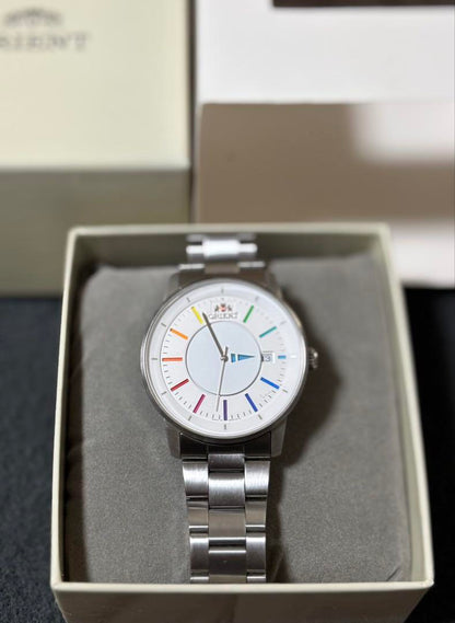 ORIENT ER02-CA-B Reverse Calendar Automatic Men's Watch Box Included Excellent Condition