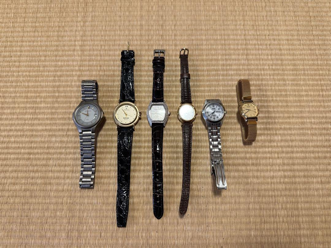 Quartz Watch Silver Stainless Steel 6-Piece Set