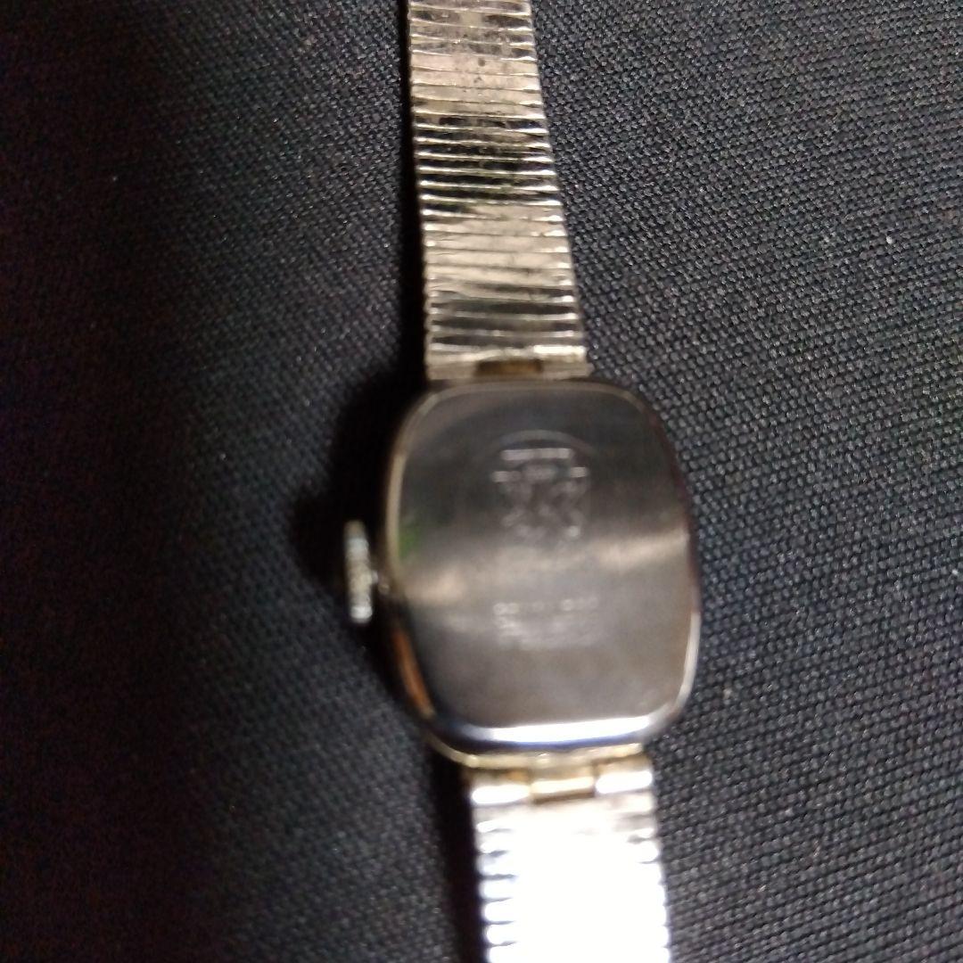 Technos Silver Rectangular Case Winding Watch