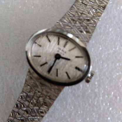 Swiss Fine Item Iusam Winding Watch Silver Stainless Steel Movement