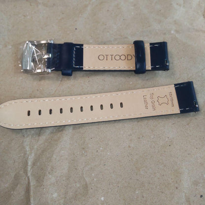 OTTOODY Leather Strap for Watch Black