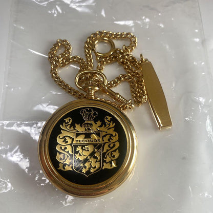 TECHNOS Pocket Watch Gold Black