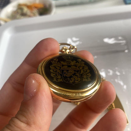 TECHNOS Pocket Watch Gold Black