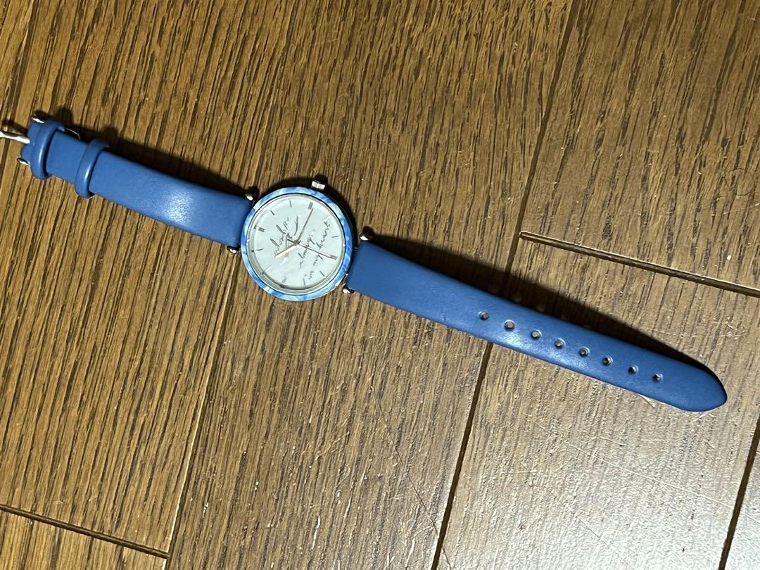 Blue Leather Automatic Winding Watch