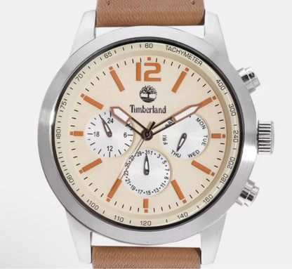 Timberland Wingate Analog Watch 48mm 50m Water Resistant Leather