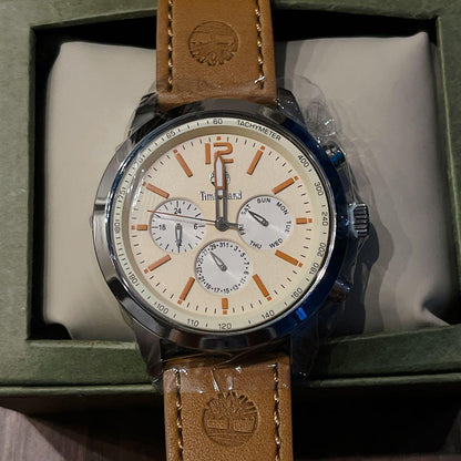 Timberland Wingate Analog Watch 48mm 50m Water Resistant Leather