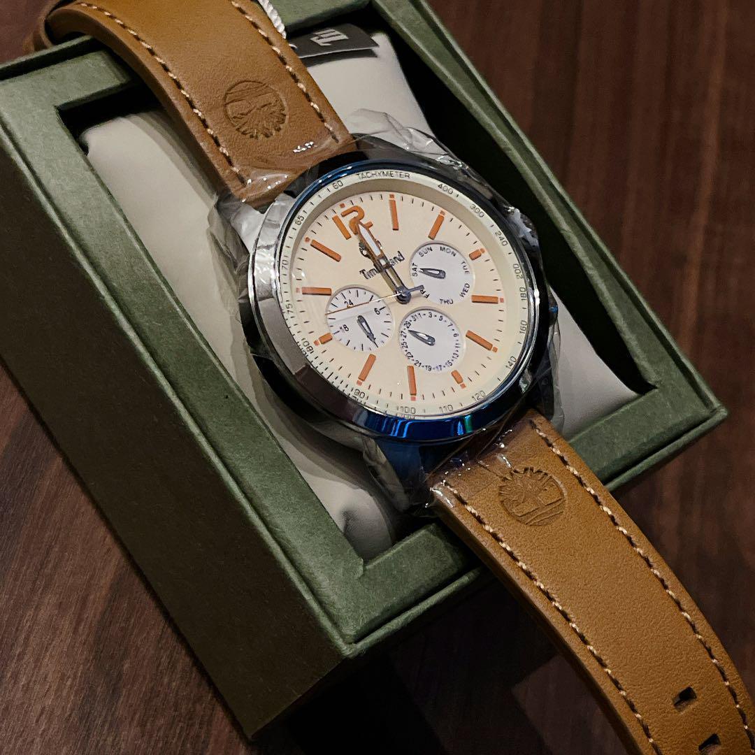 Timberland Wingate Analog Watch 48mm 50m Water Resistant Leather