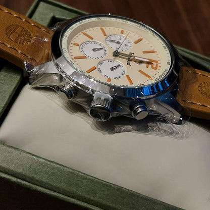 Timberland Wingate Analog Watch 48mm 50m Water Resistant Leather