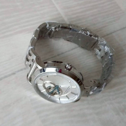 Unused Item Silver Watch Movement in Motion Men's Watch Automatic Winding