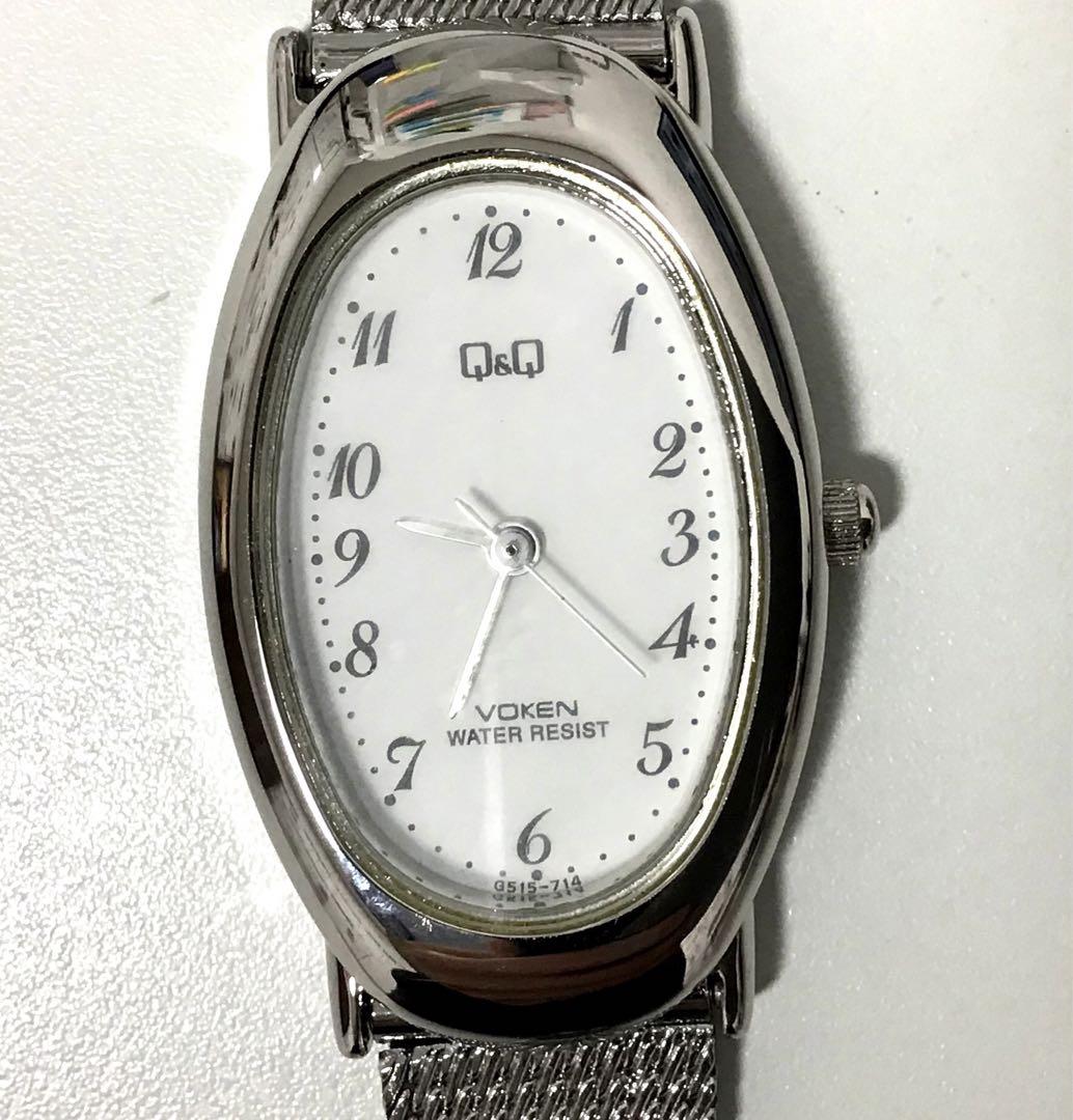 Q&Q Oversized Quartz Watch Mesh Band