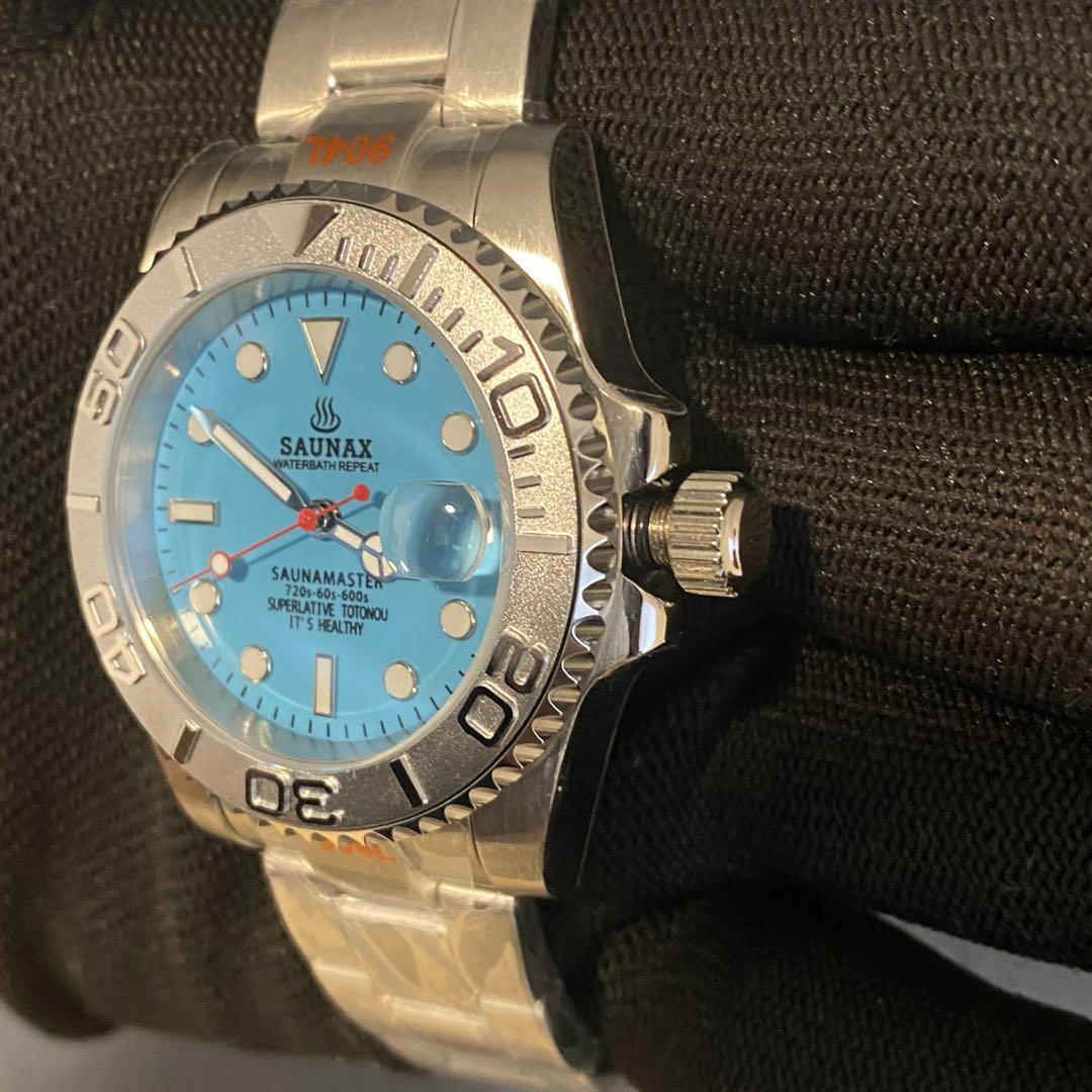 SAUNAX Diver's Watch Summer Yacht Master NH35 Turquoise