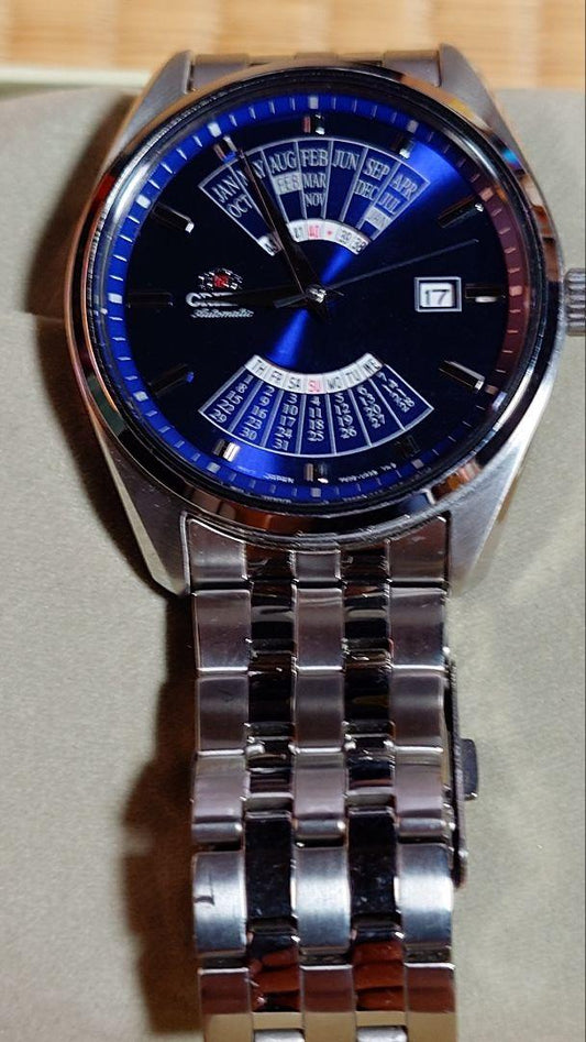 Automatic Winding Watch Blue Dial Stainless Steel Band