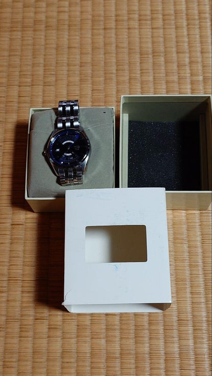 Automatic Winding Watch Blue Dial Stainless Steel Band